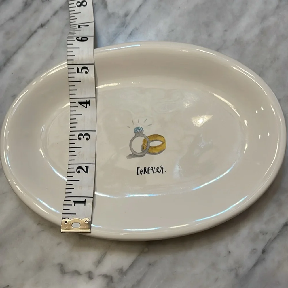 Rae Dunn Forever Wedding Rings Plate